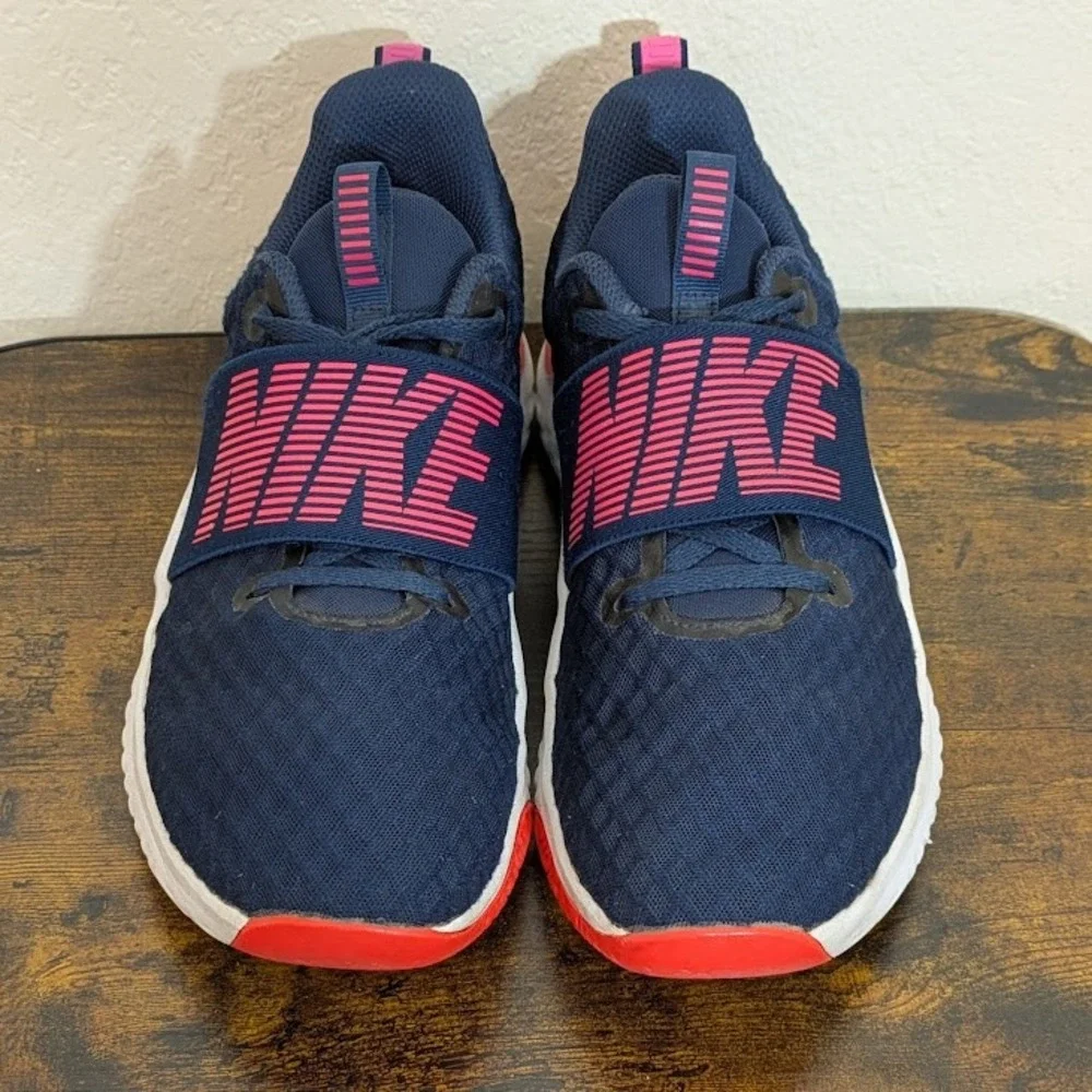 Nike Renew In-Season TR 10 Women Navy Pink Training Gym Shoes Comfort Soles Sz 8
